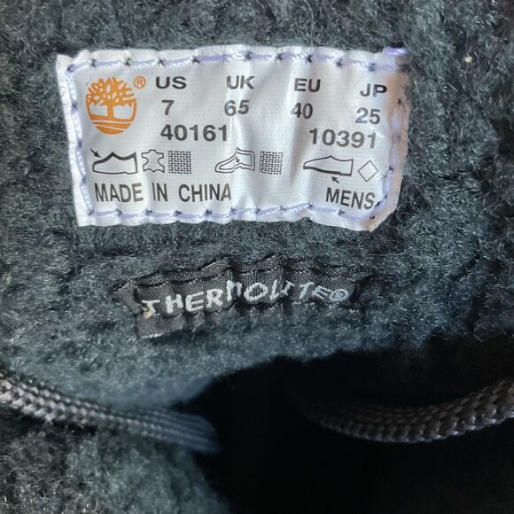 Timberland Men’s Waterproof Thermolite Black Winter Boots Size 7 - Picture 10 of 10